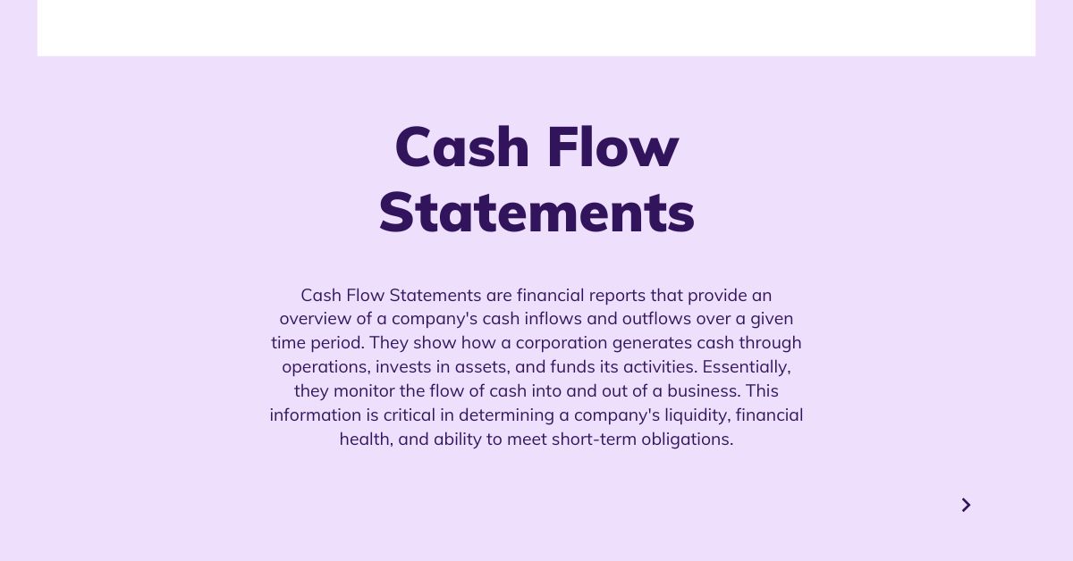 Cash Flow Statements 